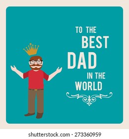 fathers day over blue color background and white text