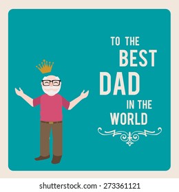 fathers day over blue color background and white text