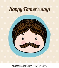 fathers day over dotted background vector illustration 