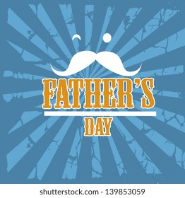 fathers day over grunge background vector illustration