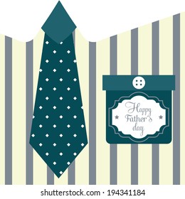 Fathers day over white background, vector illustration