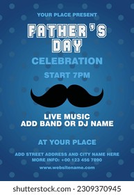 Father's day party celebration poster flyer or social media post design