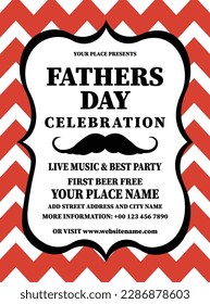 Father's day party flyer poster social media post design