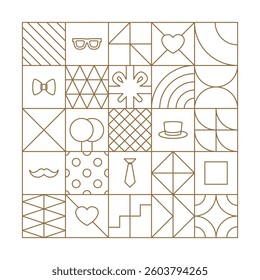 Fathers day pattern outline background