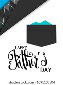 Father's day. Postcard on grey background. original performance with the inscription. lettering, calligraphy.