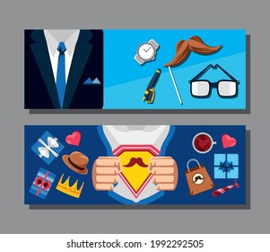 fathers day poster or banner decoration