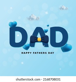 Father's Day Poster Or Banner Template Social Media Template. Happy Fathers Day