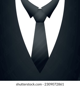 Father's Day poster or banner template with the symbol of Dad tie