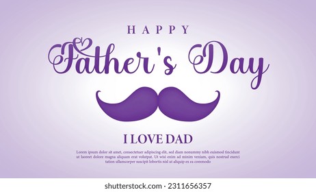 Father's Day poster or banner template