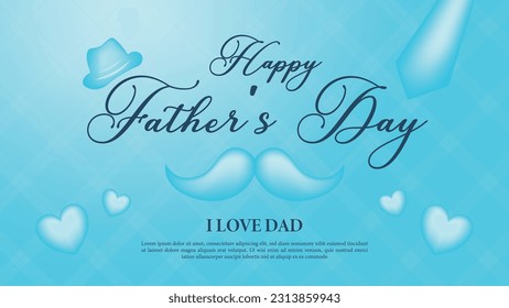 Father's Day poster or banner template