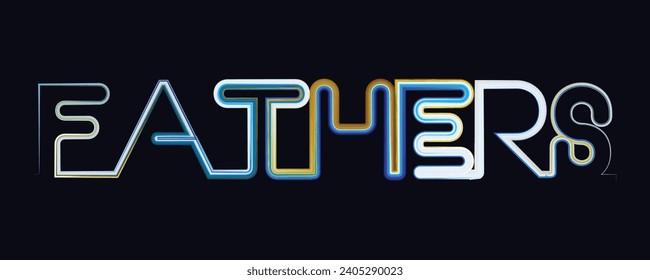 Father's Day poster or banner template with necktie and gift box on blue background.Greetings and presents for Father's Day in flat lay styling.Promotion