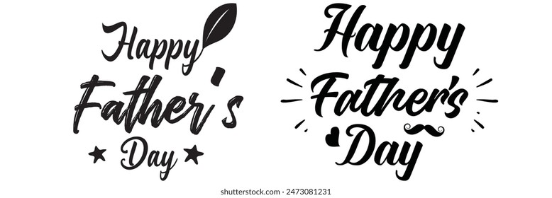 Father's Day poster or banner template with symbol of Dad from hat,glasses and mustache.Greetings and presents for Father's Day in flat lay styling.Promotion and shopping template for love dad