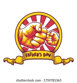 Father's Day poster or banner template.Greetings and presents for Father's Day