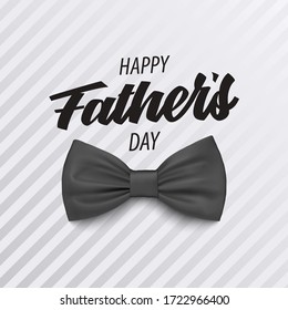 Fathers Day poster with bow tie in gray design