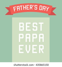 Father's day poster illustration. Father's day greeting card template