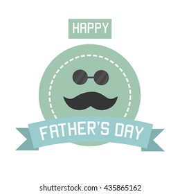 Father's day poster illustration. Father's day greeting card template