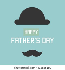 Father's day poster illustration. Father's day greeting card template
