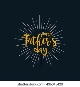 Father's day poster illustration. Father's day greeting card template