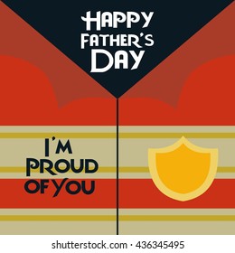 Father's day poster illustration. Father's day greeting card template