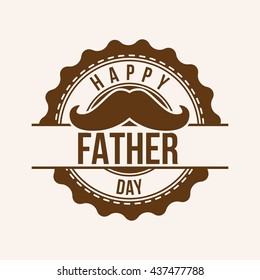 Father's day poster illustration. Father's day greeting card template