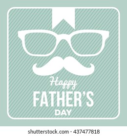 Father's day poster illustration. Father's day greeting card template
