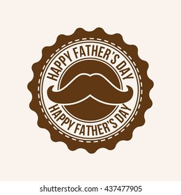 Father's day poster illustration. Father's day greeting card template