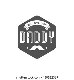 Father's day poster illustration. Father's day greeting card template