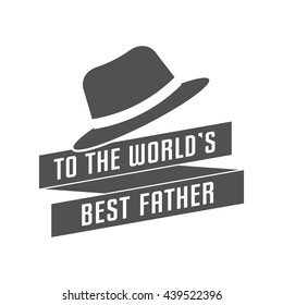 Father's day poster illustration. Father's day greeting card template