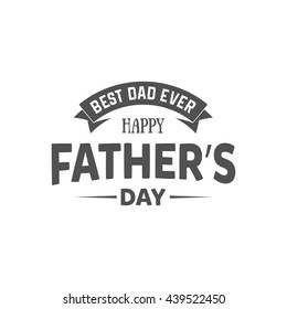 Father's day poster illustration. Father's day greeting card template