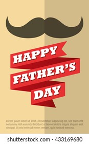 Father's Day Posters. Flat Design. Vector Illustration.