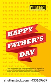 Father's Day Posters. Flat Design. Vector Illustration.
