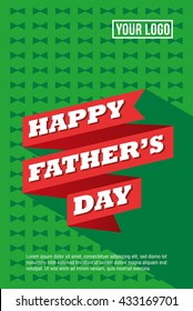 Father's Day Posters. Flat Design. Vector Illustration.