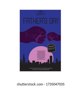Father's day promotion template.Father's day poster.