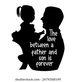 Father's Day Quote Dad Design, Hand Draw Illustration