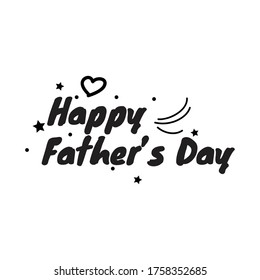 Father's Day Quote, happy father day vector illustration design on white background eps.10