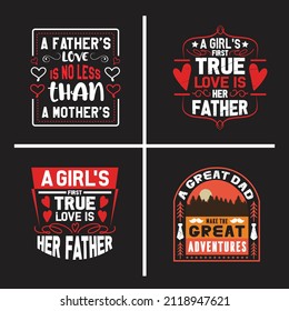 Father's day quotes design bundle vector graphic.