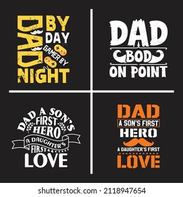 Father's day quotes design bundle vector graphic.