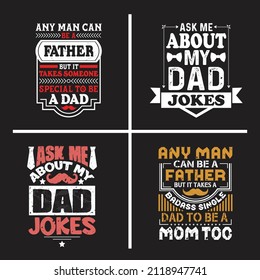 Father's day quotes design bundle vector graphic.