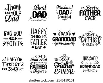 Father's Day Quotes Design bundle