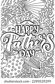 Father's Day Quotes Design page, Adult Coloring page design, anxiety relief coloring book for adults.motivational quotes coloring pages design. inspirational words coloring book pages design.