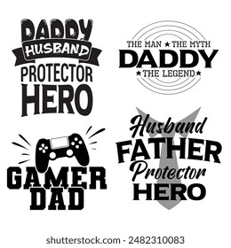 Father's Day Quotes Design Set