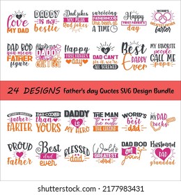 Father's day Quotes SVG Design Bundle