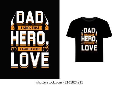 Fathers day quotes t-shirt template design vector
