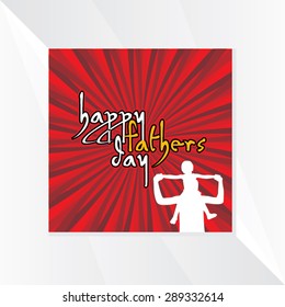 fathers day red background vector illustration
