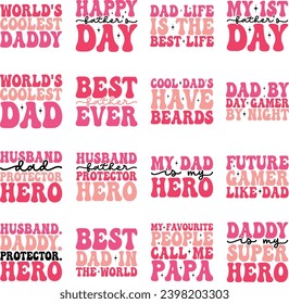 Father's day retro design bundle and digital download