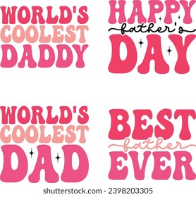 Father's day retro design bundle and digital download