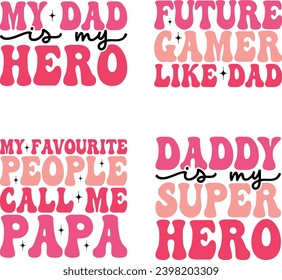 Father's day retro design bundle and digital download