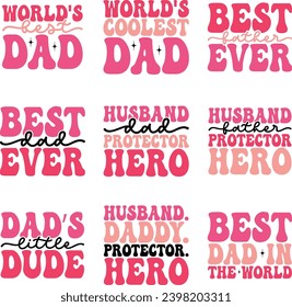 Father's day retro design bundle and digital download