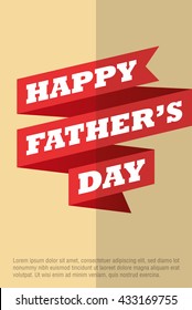 Father's Day Retro Posters. Flat Design. Vector Illustration.