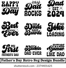 Father's day retro "svg" design bundle and eps file